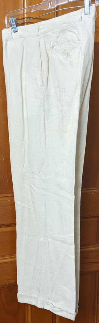 Men's White Linen Pants