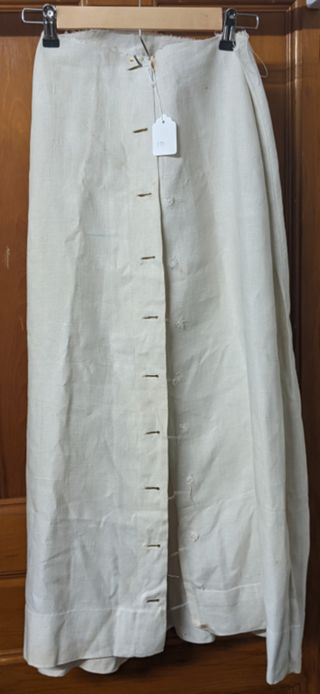 Linen Button Front Skirt
