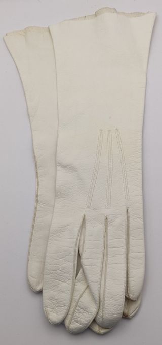 White Leather Gloves