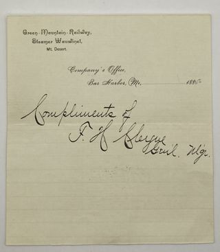 Green Mountain Railway Receipt