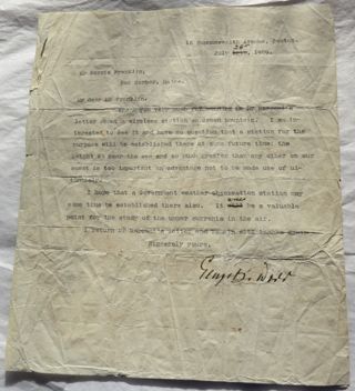 George B Dorr Letter Regarding Marconi Station