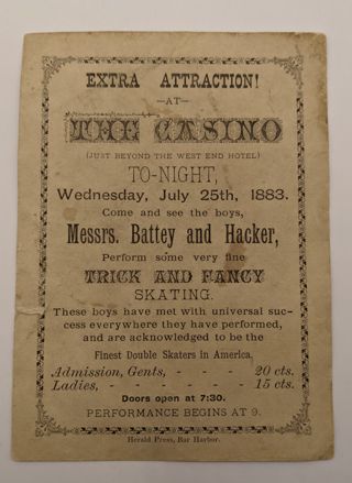 Casino Trick Skating Advertisement Card