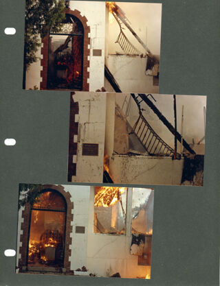 Photographs of the Kaelber Hall Fire and Guy's Cliff