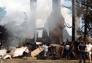 Kaelber Hall smoking debris