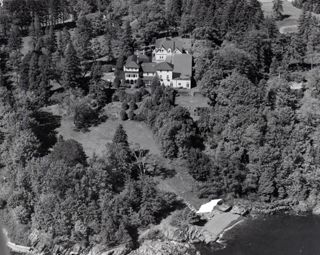 Aerial view of Kaelber Hall
