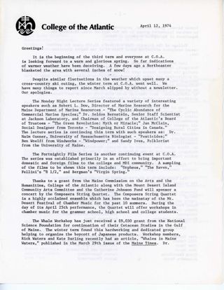 COA Newsletter, April 12, 1974