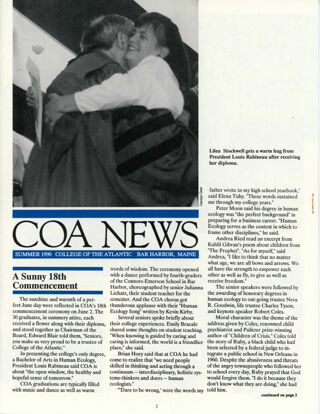 COA News, Summer 1990