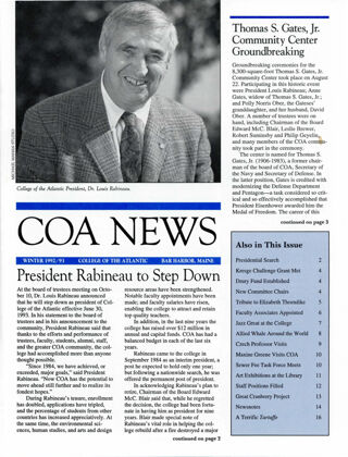 COA News, Winter 1992-1993