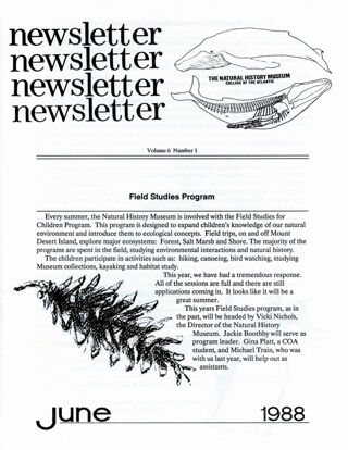 Dorr Museum Newsletter, June 1988