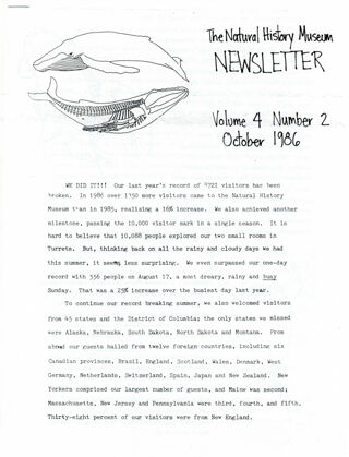 Dorr Museum Newsletter, October 1986