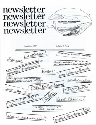 Dorr Museum Newsletter, November 1987