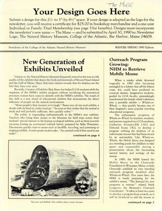 Dorr Museum Newsletter, Winter/Spring 1990