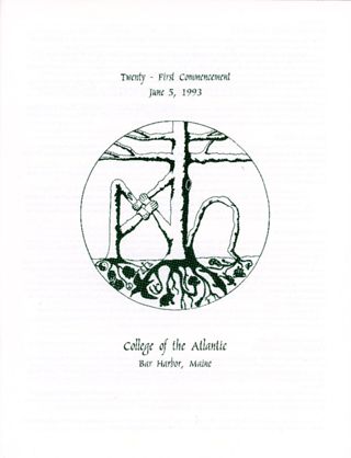 1993 College of the Atlantic Commencement Materials