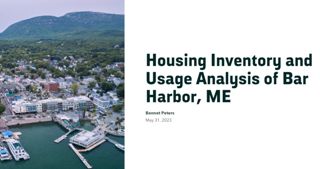 Housing Inventory and Usage Analysis of Bar Harbor, ME
