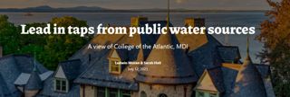 Lead in taps from public water sources