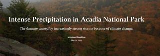 Intense Precipitation in Acadia National Park