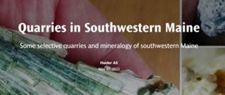 Quarries in Southwestern Maine