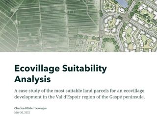 Ecovillage Suitability Analysis