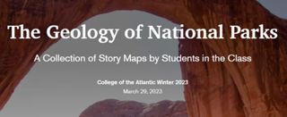 The Geology of National Parks Class, Winter 2023