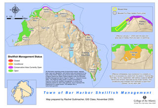 Town of Bar Harbor Shellfish Management Map