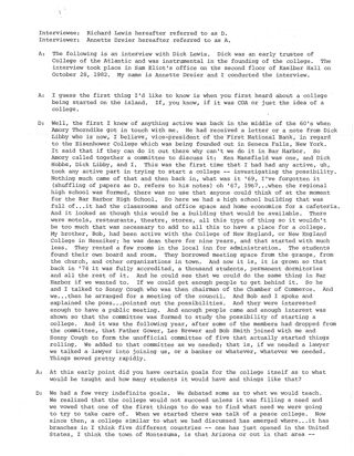 Oral history of Richard Lewis, transcript