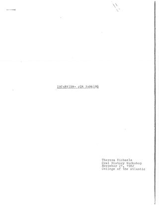Oral history of Jim Perkins, transcript