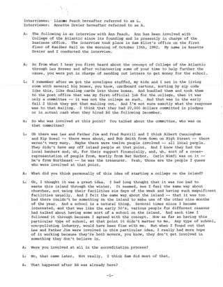 Oral history of Ann Peach, transcript