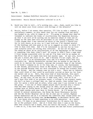 Oral history of Cushman McGiffert, Jr., transcript