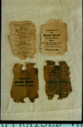 Playbill Frament Pastime Theater 1917