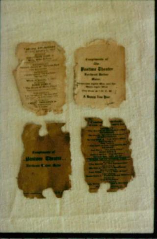 Playbill Frament Pastime Theater 1917