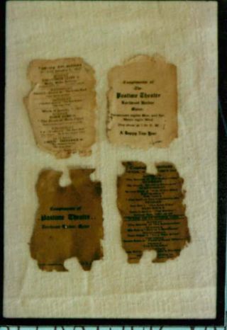 Playbill Frament Pastime Theater 1917