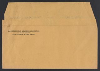 Bar Harbor Loan & Building Association Envelope