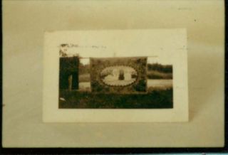 Postcard with photograph of Hooked Rug
