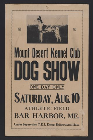 Mount Desert Kennel Club Dog Show Poster, c. 1930s