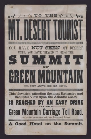 Summit of Green Mountain Poster, c. 1880s