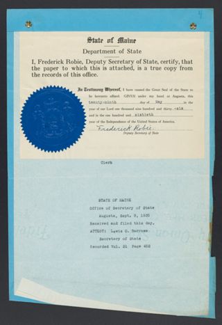 Sunset Hotel and Restaurant Location Change Legal Notice, September 9, 1935