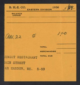 Bangor Hydro-Electric Company Invoice, October 22, 1936 (2)