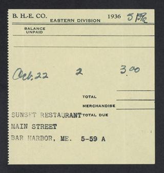 Bangor Hydro-Electric Company Invoice, October 22, 1936 (3)