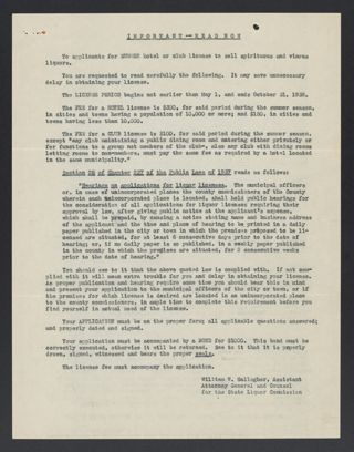 From William W. Gallagher Letter, 1938