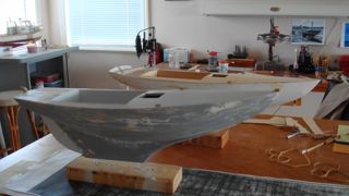 Model of MDI Class Sloop, Rugosa, Construction Photographs
