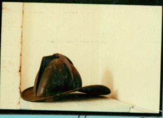 Hat, Black Fireman's Leather