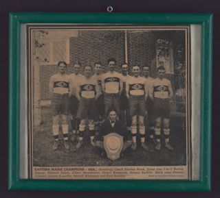 Newspaper article commemorating the 60th anniversary of the Eastern Maine Basketball Champions of 1924