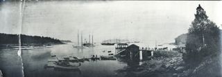 Panorama of Northeast Harbor--Clifton's Dock