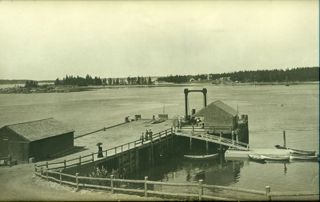 Steamer Islesford at the wharf, Seal Harbor, Maine