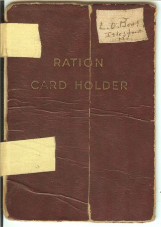 Lawrence Beal's ration card holder