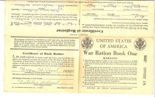 Wayne Beal's war ration book 1 no stamps left