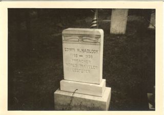 Headstone of Edwin H. Hadlock