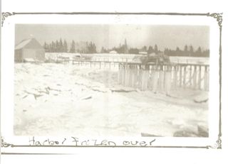 Harbor frozen over