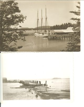 3 masted Schooner, Steamship Dock