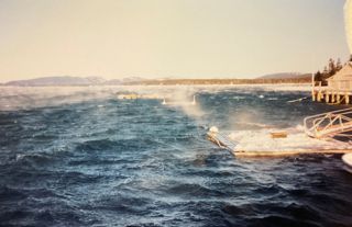 Islesford harbor in winter